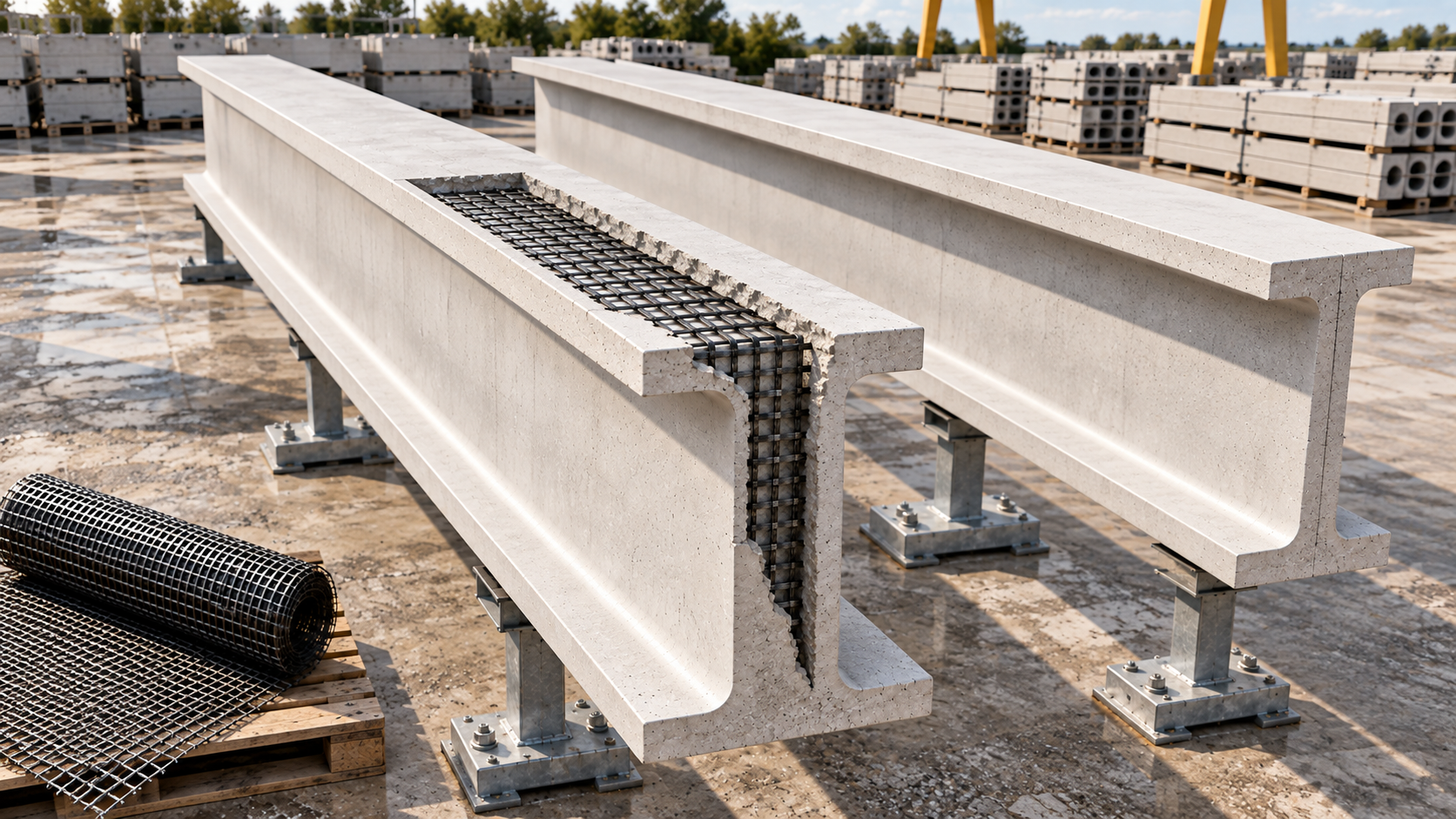 Viga I de concreto têxtil: tecnologia, leveza e desempenho estrutural